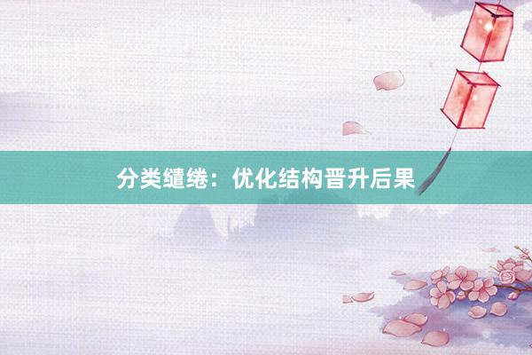分类缱绻：优化结构晋升后果